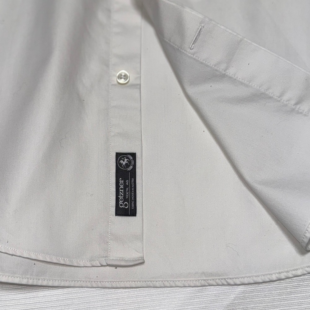 Hugo Boss Slim Fit Wing Collar Tuxedo Shirt White Getzner Fabric Size 38 15 - Picture 7 of 14